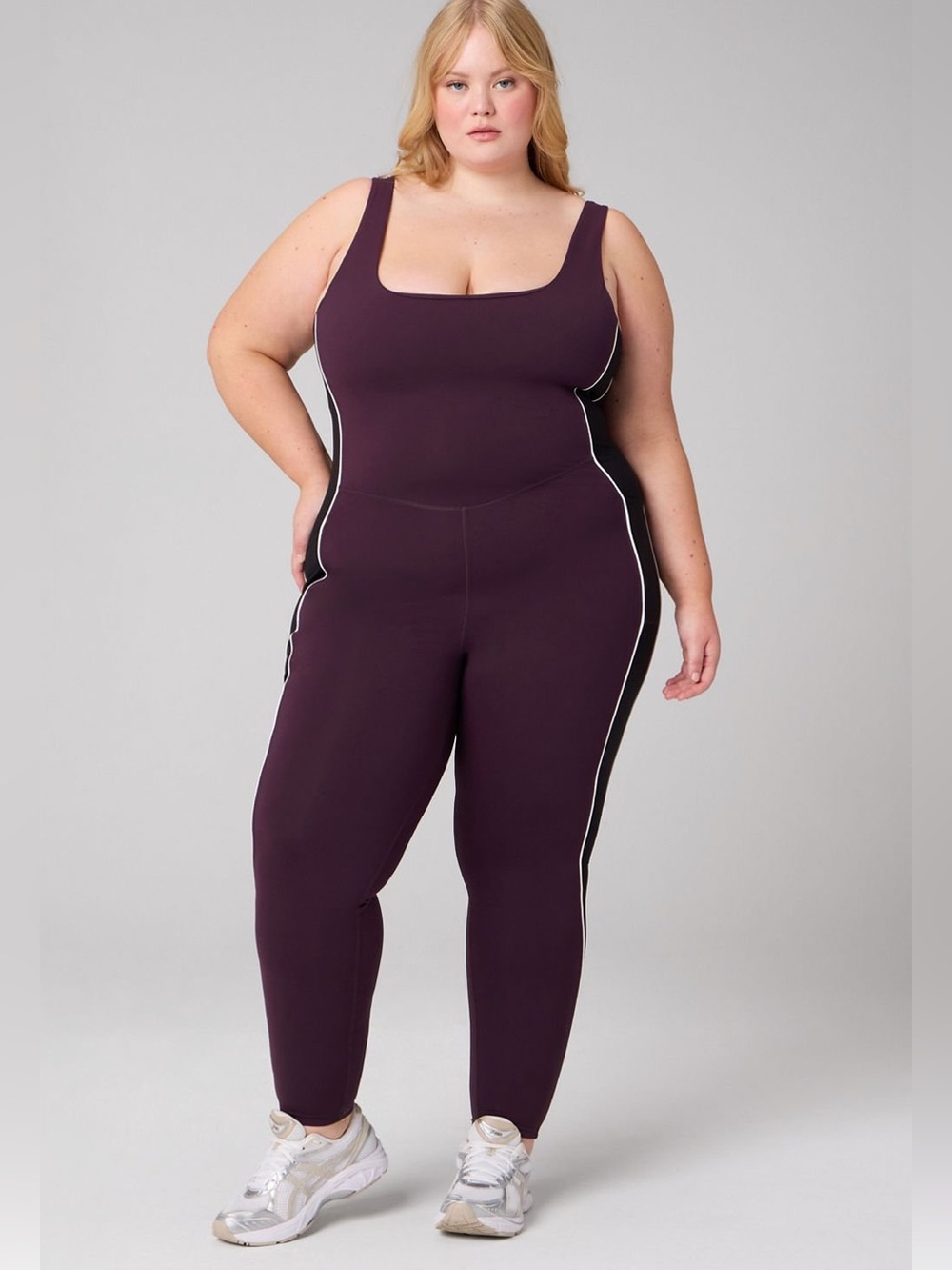Fabletics Deep Plum On The Go Jumpsuit Size XXL/1X